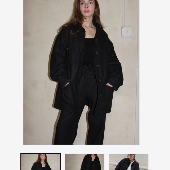 Na Nin Jackets & Blazers - Na Nin MADDOX WOVEN SILK CHORE COAT